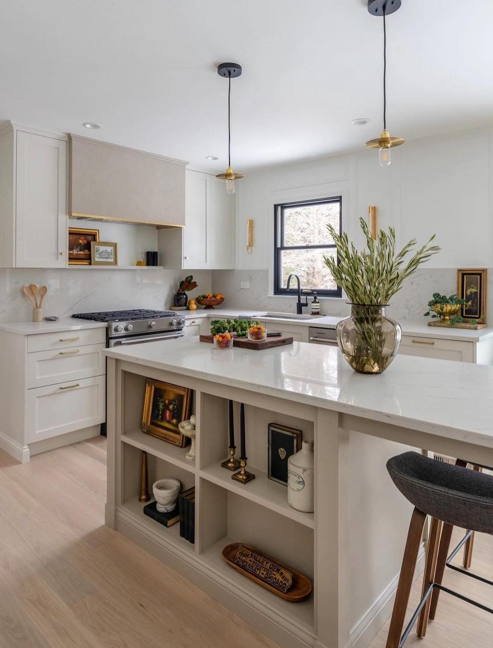 a white and modern kitchen with pieces from Ikea