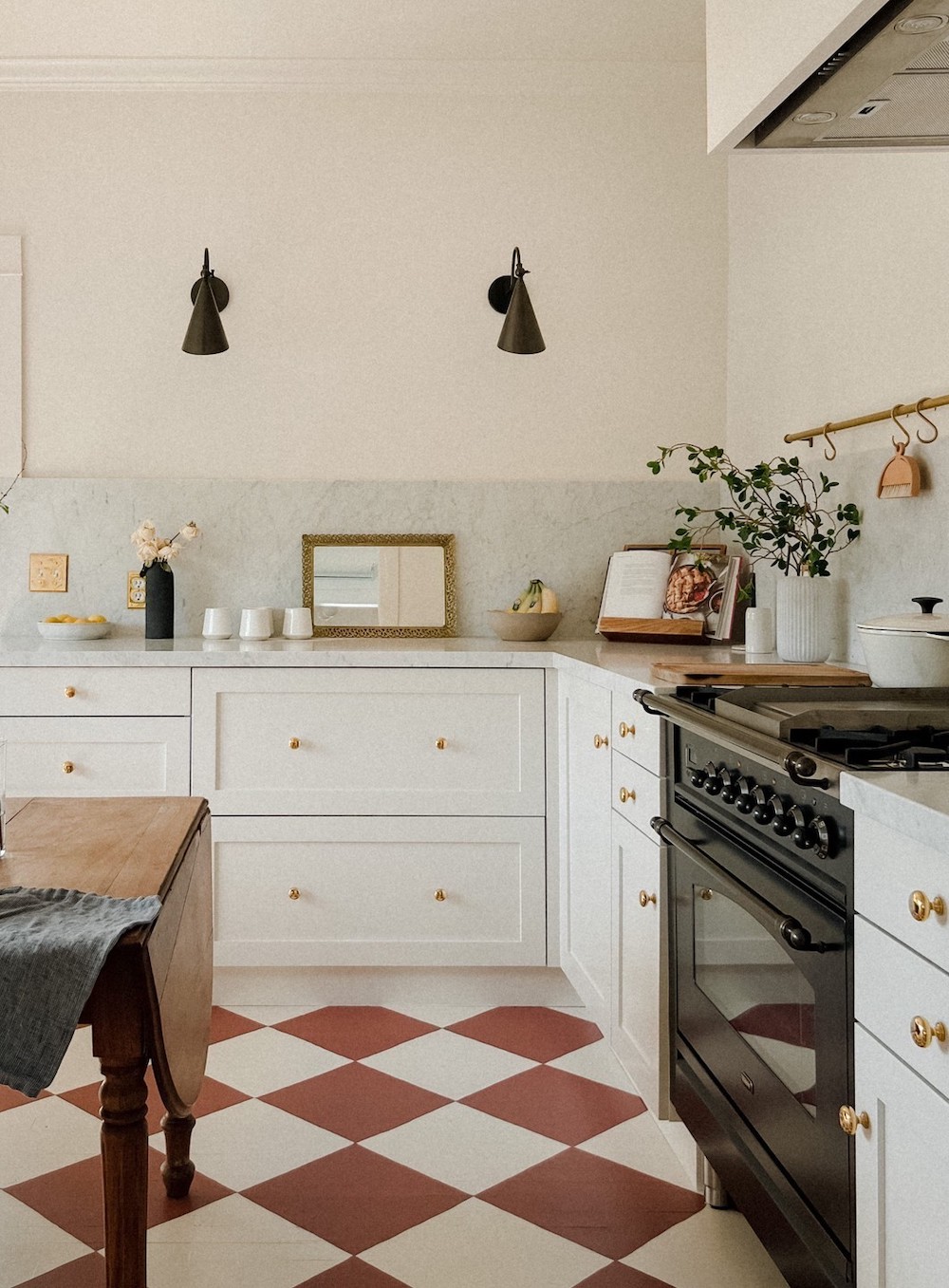 a retro-inspired kitchen with pieces from Ikea