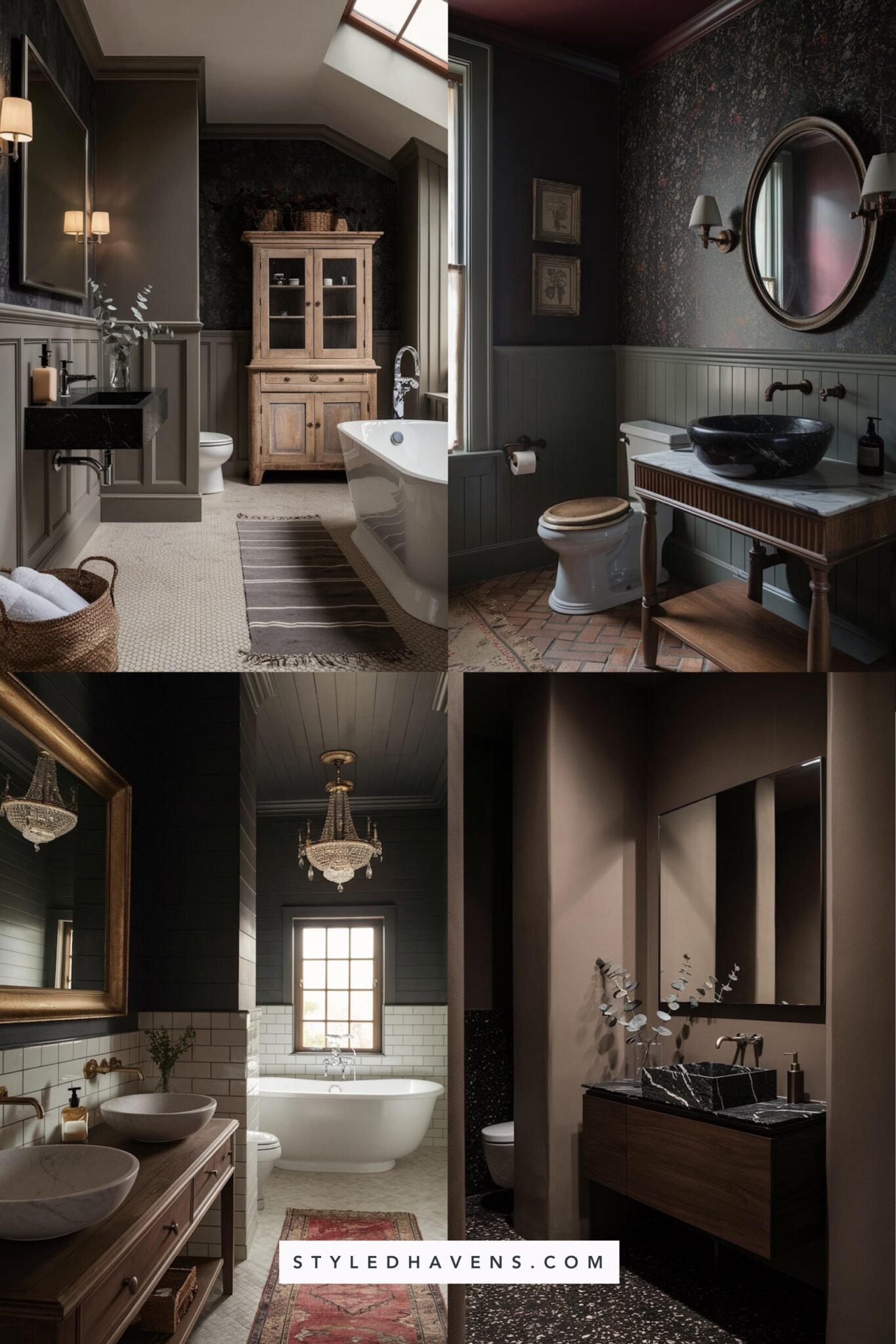 26+ Moody Bathroom Ideas That Are Elegant & Dreamy (2024)