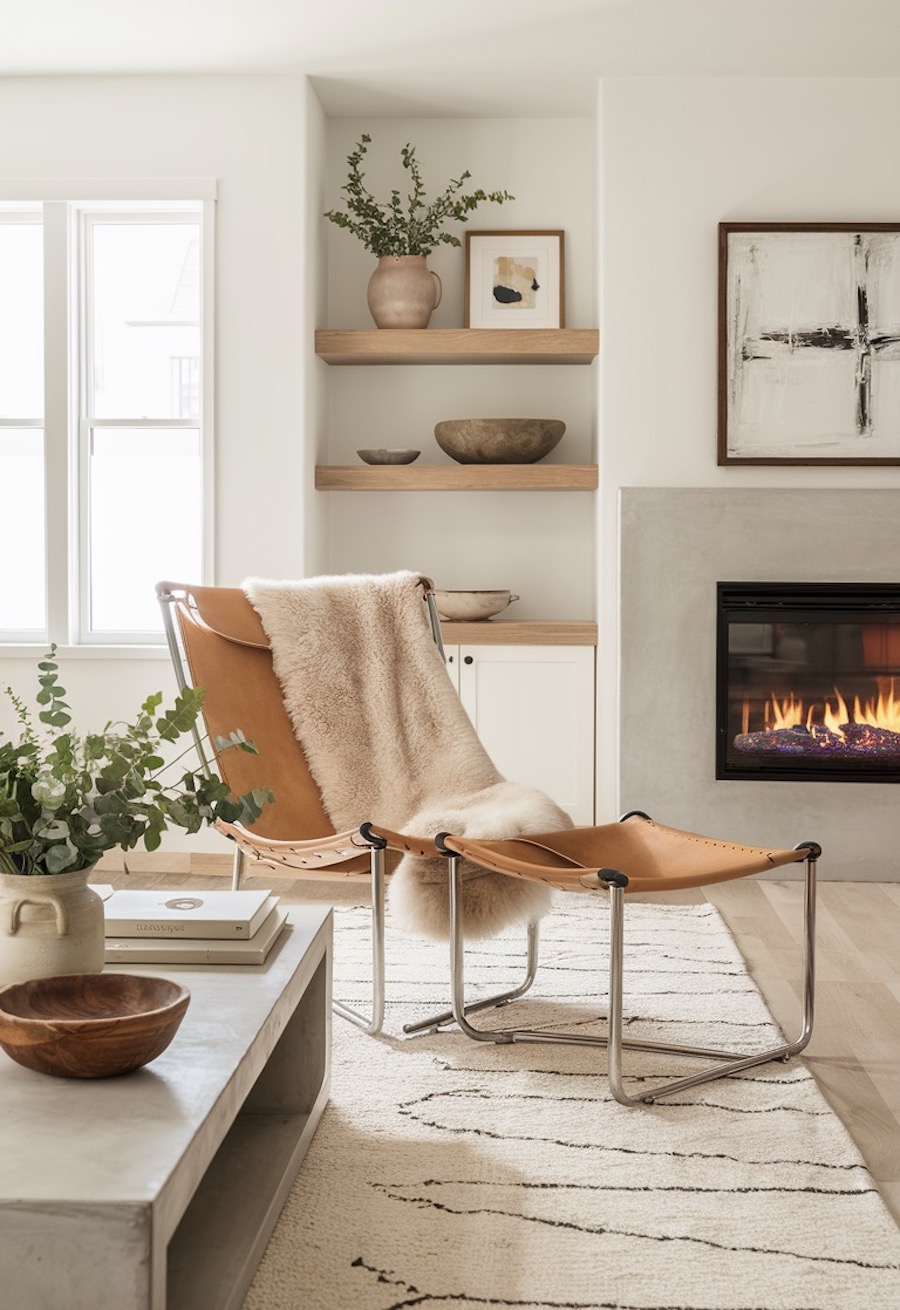 a light toned organic modern living room