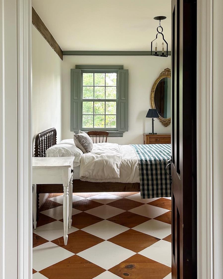 a cottagecore bedroom with vintage decor