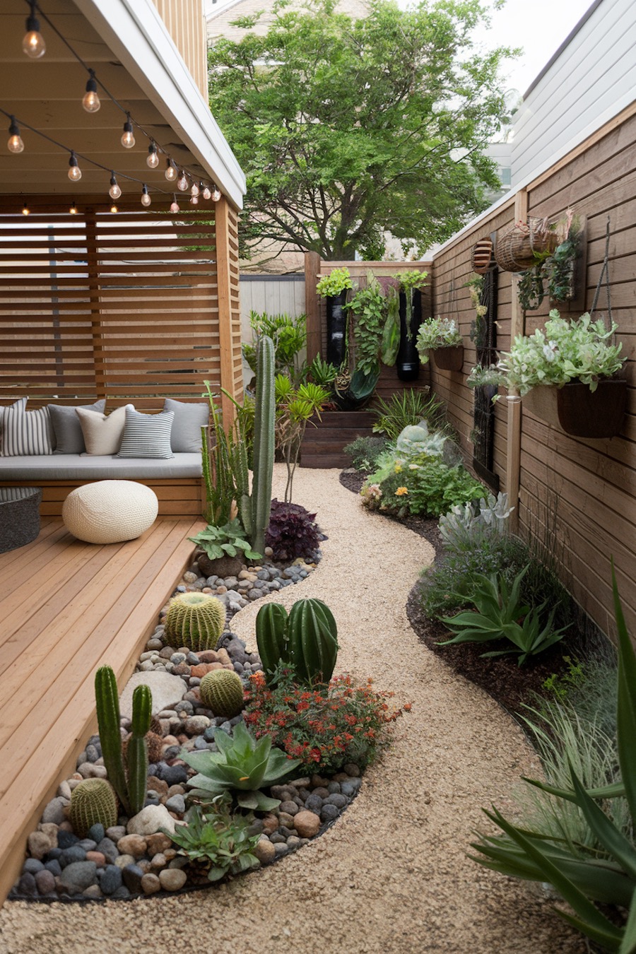 a southwestern inspired back patio