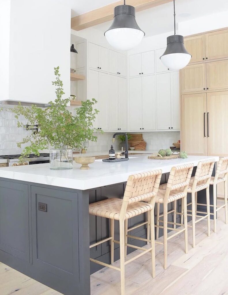 White & White Oak Kitchen Combos We're Here For